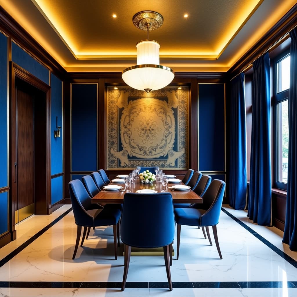Art Deco Navy Bar Lounge